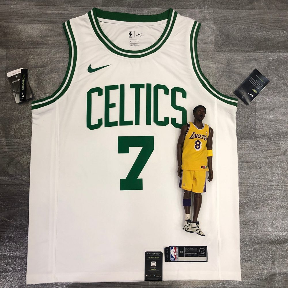 NBA Boston Celtics round neck White Jersey BROWN#7 S-XXL