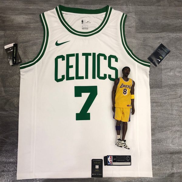NBA Boston Celtics round neck White Jersey BROWN#7 S-XXL