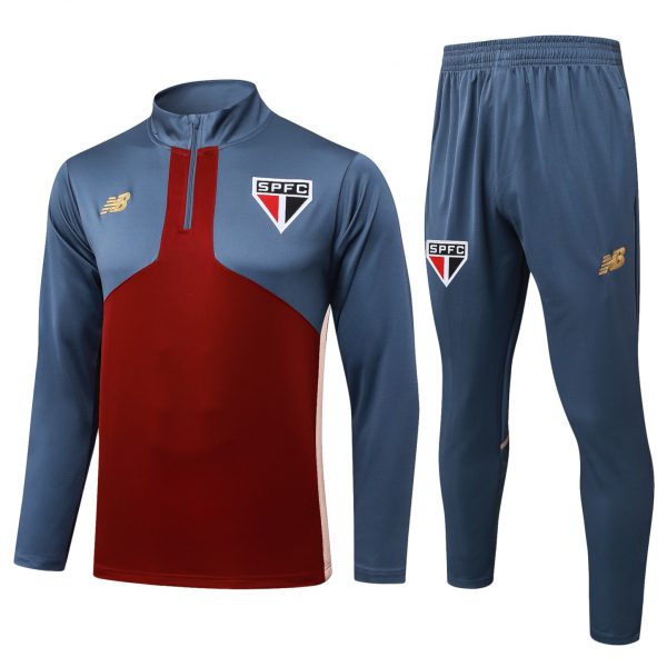 202526 Sao Paulo maroon Long-sleeved half-pull training kit Football team kit