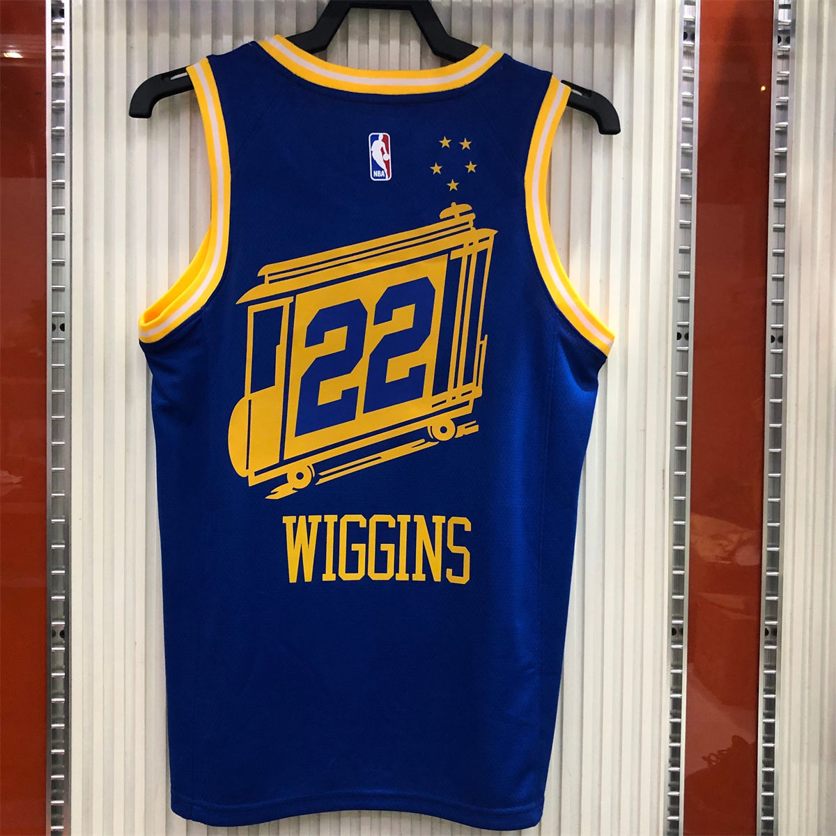 NBA Golden State Warriors Round neck Blue Jersey WIGGINS#22 S-XXL