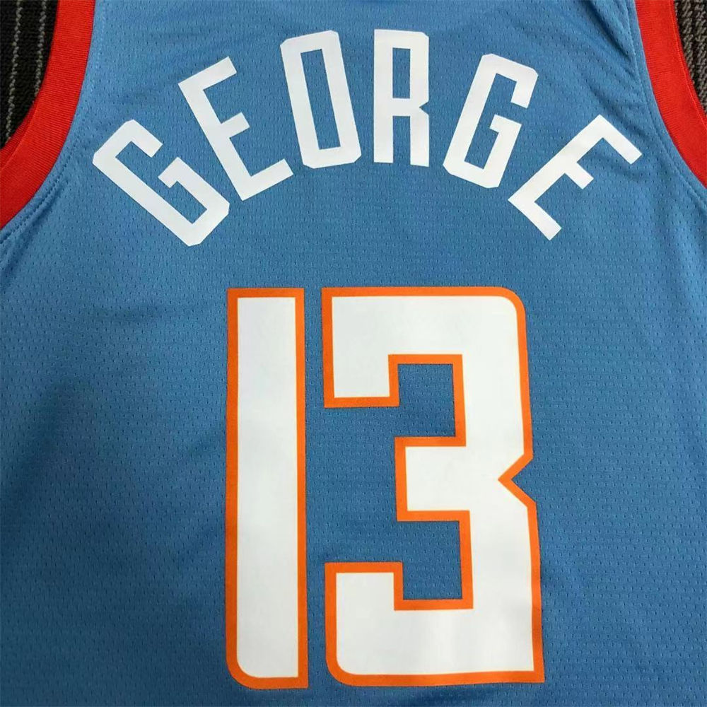 NBA Los Angeles Clippers Round Neck Blue Jersey GEORGE#13 S-XXL