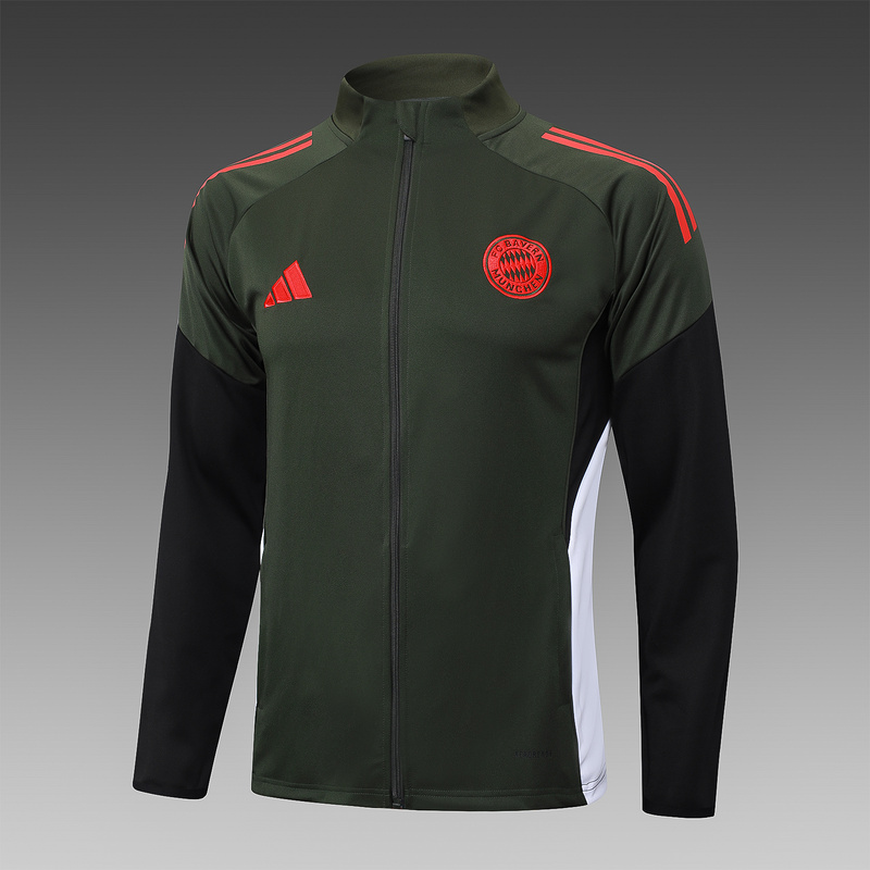 2025/26 Bayern Munich Dark green Jacket Training Suit Set Football Team Shirt Sports Fashion