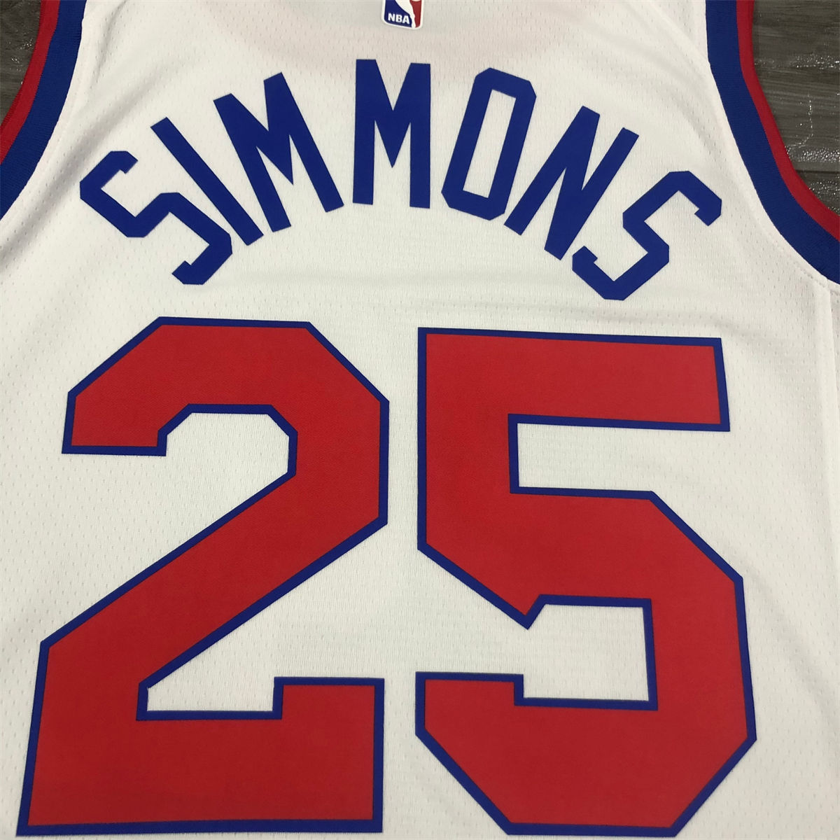 NBA Philadelphia 76ers Round Neck White Jersey SIMMONS#25 S-XXL