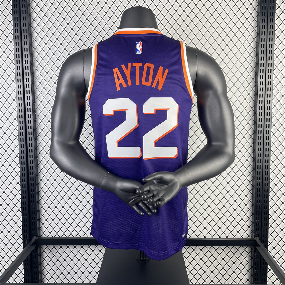 NBA Phoenix Suns AYTON#22 2024 Purple Jersey S-XXL