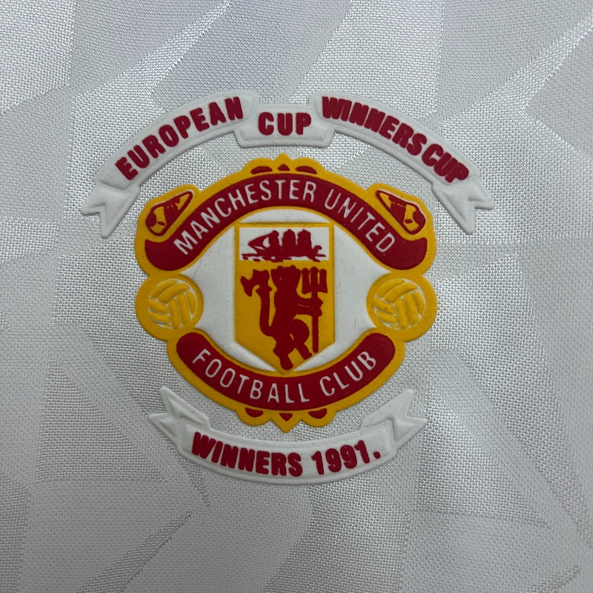 Retro Manchester United 1991 white jersey Fan Version