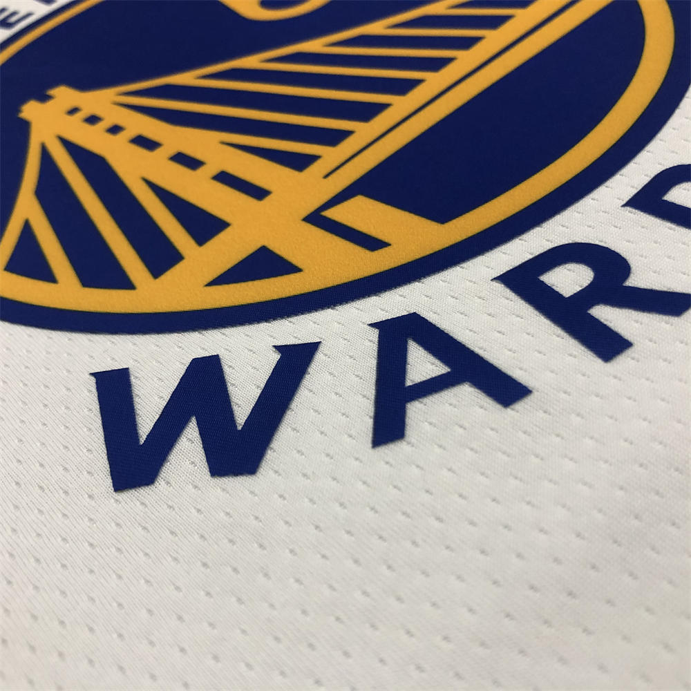 NBA Golden State Warriors V-Neck 75th anniversary White Jersey THOMPSON#11 S-XXL