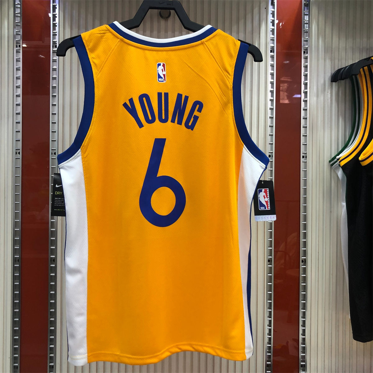 NBA Golden State Warriors v neck Yellow Jersey YOUNG#6 S-XXL