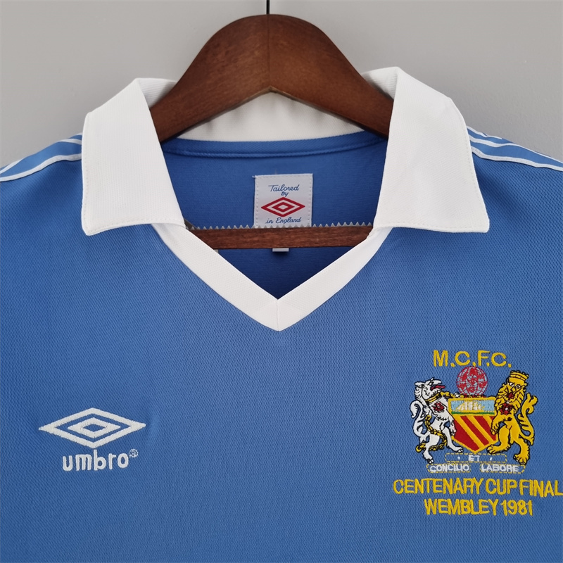 Retro Manchester City  81/82 home jersey Fan Version