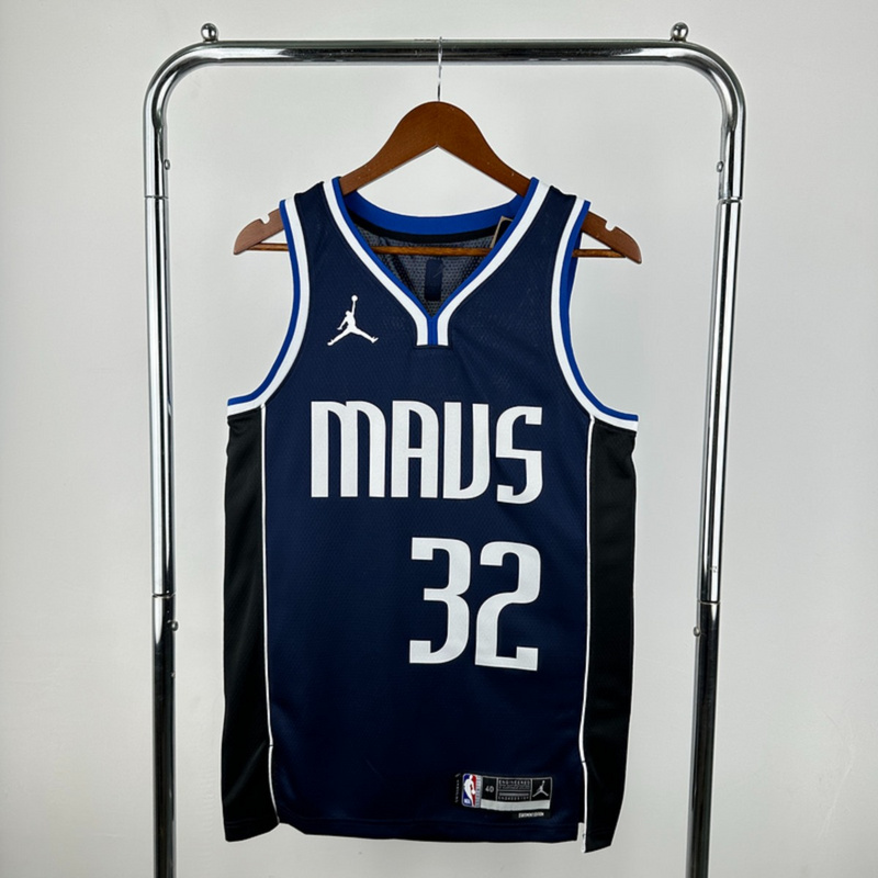 NBA Dallas Mavericks V-Neck Royal Blue Jersey FLAGG#32 S-XXL