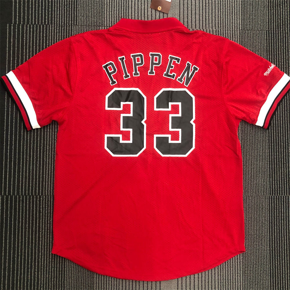 NBA Chicago Bulls Mitchellness Red Jersey PIPPEN#33 S-XXL