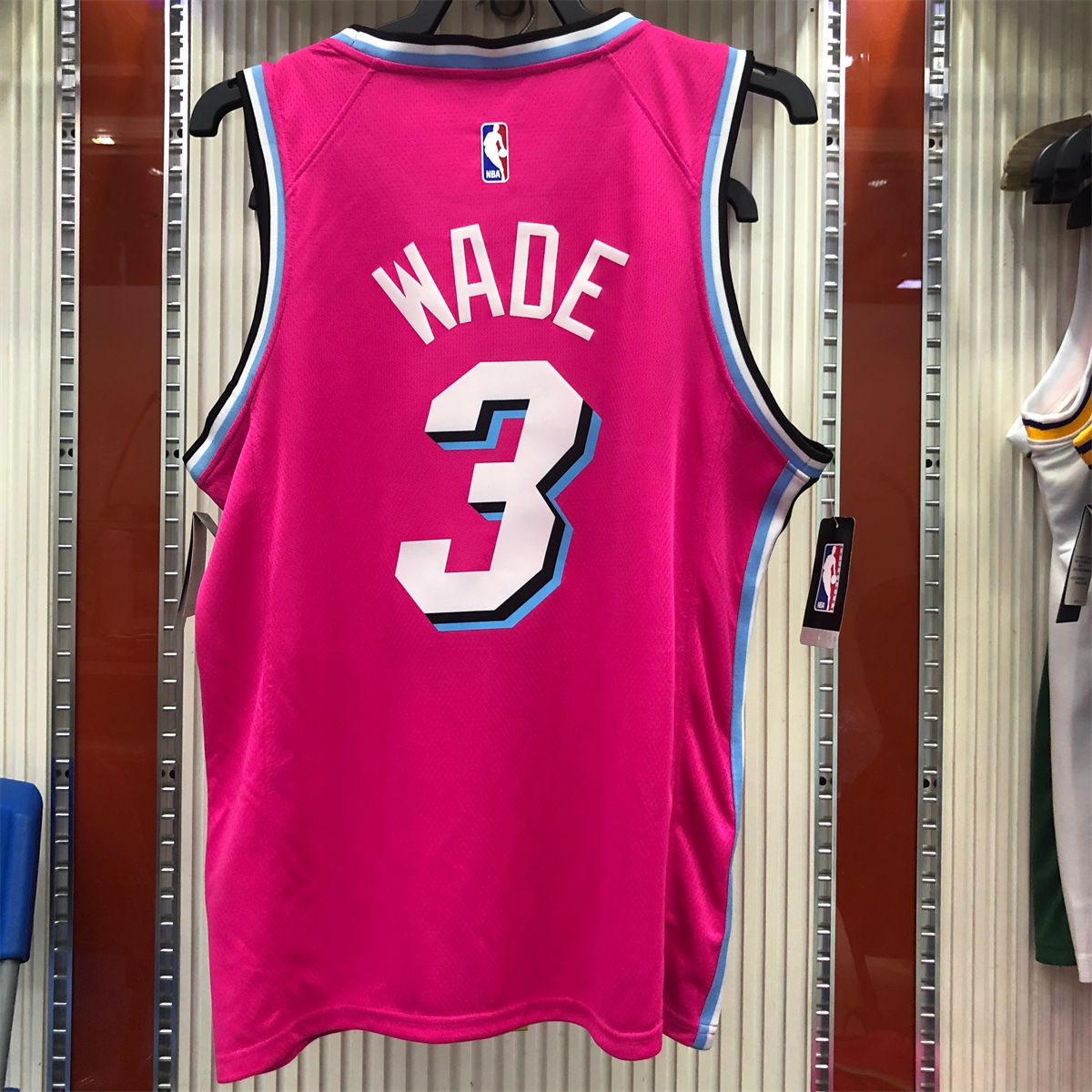 NBA Miami Hearts round neck Pink Jersey WADE#3 S-XXL