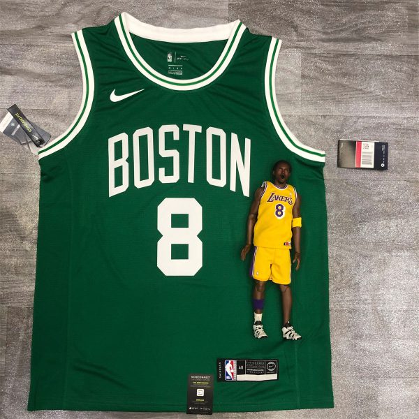 NBA Boston Celtics round neck Retro Green Jersey Walker#8 S-XXL