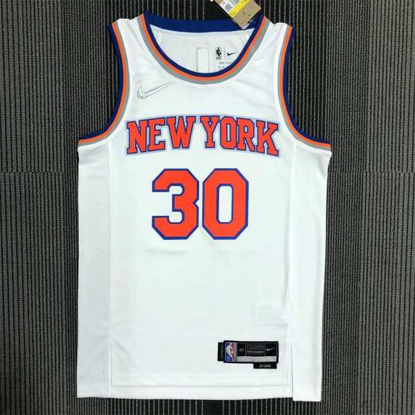 NBA New York Knicks Round Neck White 75th Anniversary jersey RANDLE#30 S-XXL