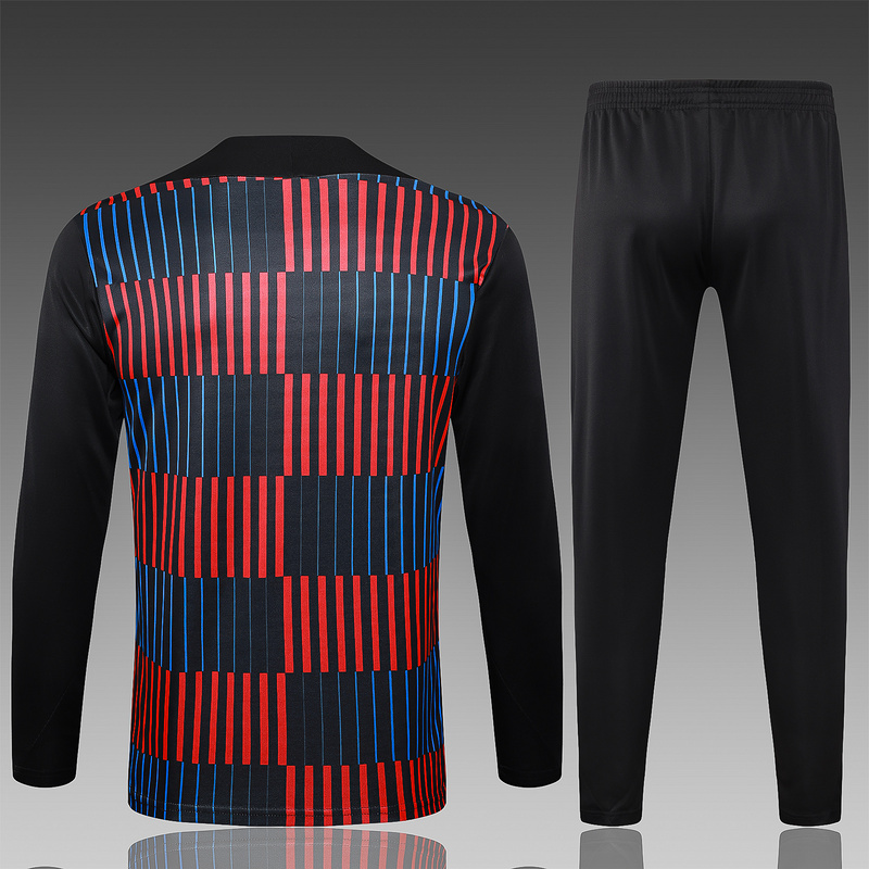 24/25 Barcelona Black Long-sleeved half-pull training kit Football team kit