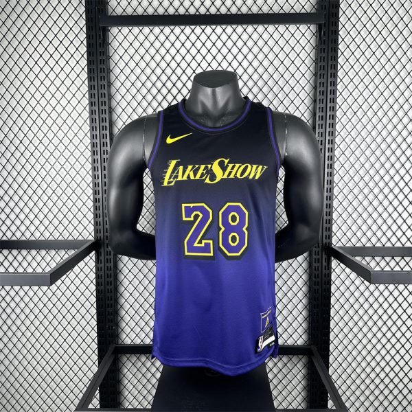 NBA Los Angeles Lakers 24/25 City Edition Purple Jersey HACHIMURA#28 S-XXL