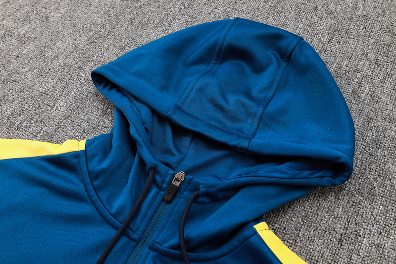2024/25 Barcelona Blue Hoodie Jacket Kit Set Football Team Shirt Sports Fashion