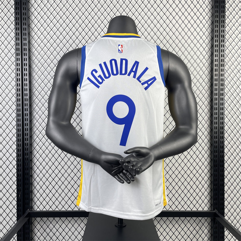 NBA Golden State Warriors 2023 V-Neck White Jersey IGUODALA#9 S-XXL
