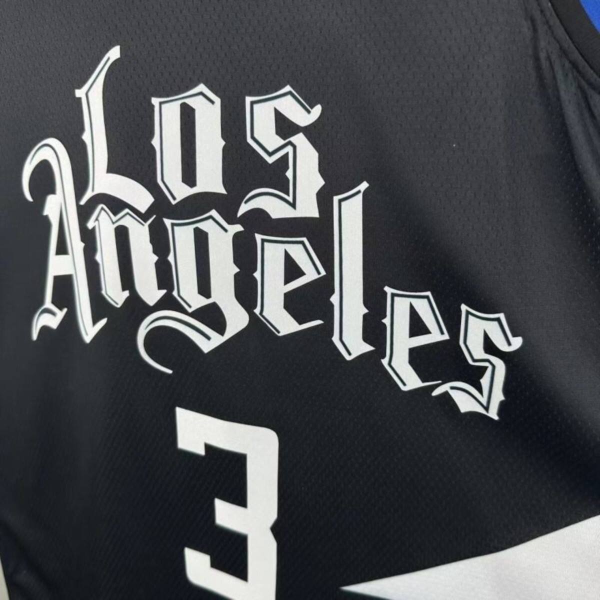 NBA Los Angeles Clippers V-Neck Black jersey PAUL#3 S-XXL