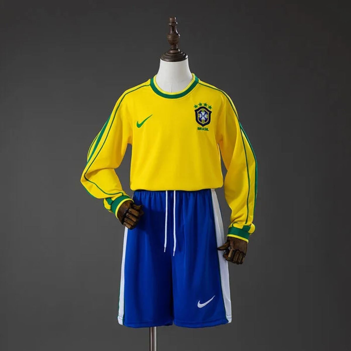 Retro 1998 Brazil Home Kid Kits