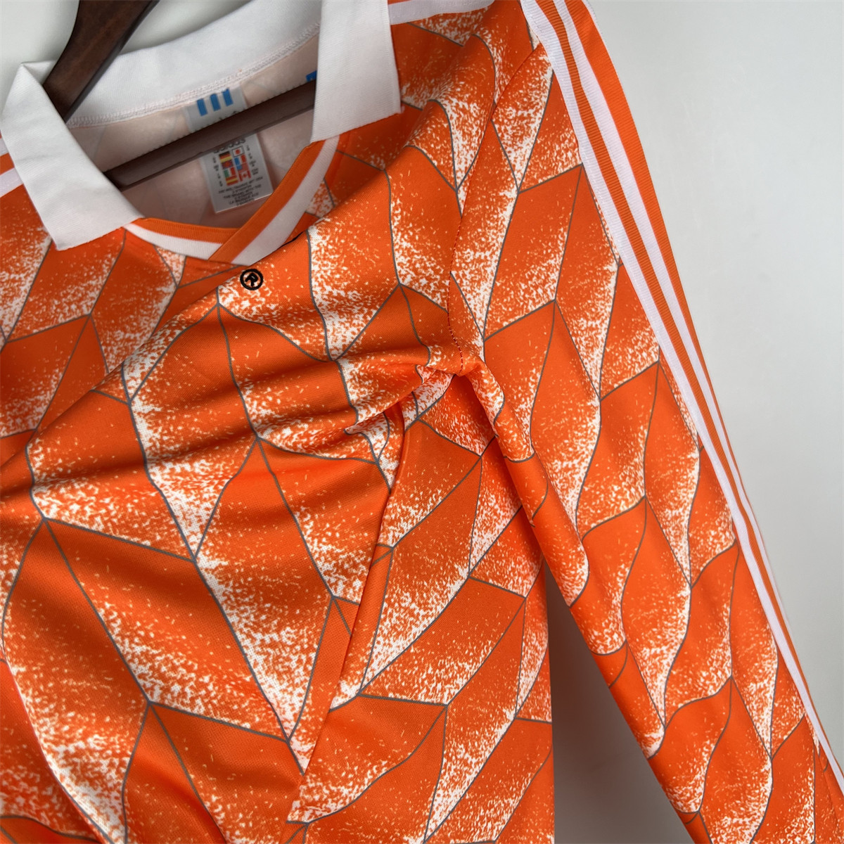 Retro Netherlands 1988 Holland Home Long Sleeve jersey Fan Version