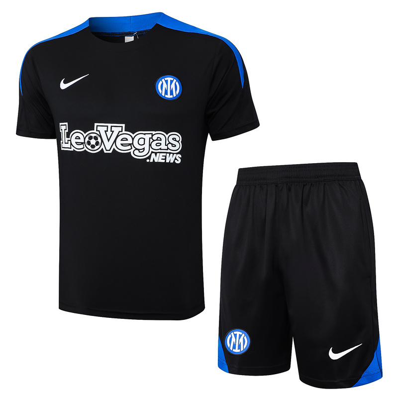 24/25 Inter Milan Black Training Set Shirt and Shorts