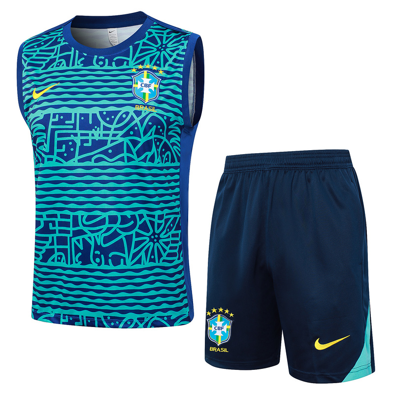 24/25 Brazil Blue Training Set Shirt and Shorts