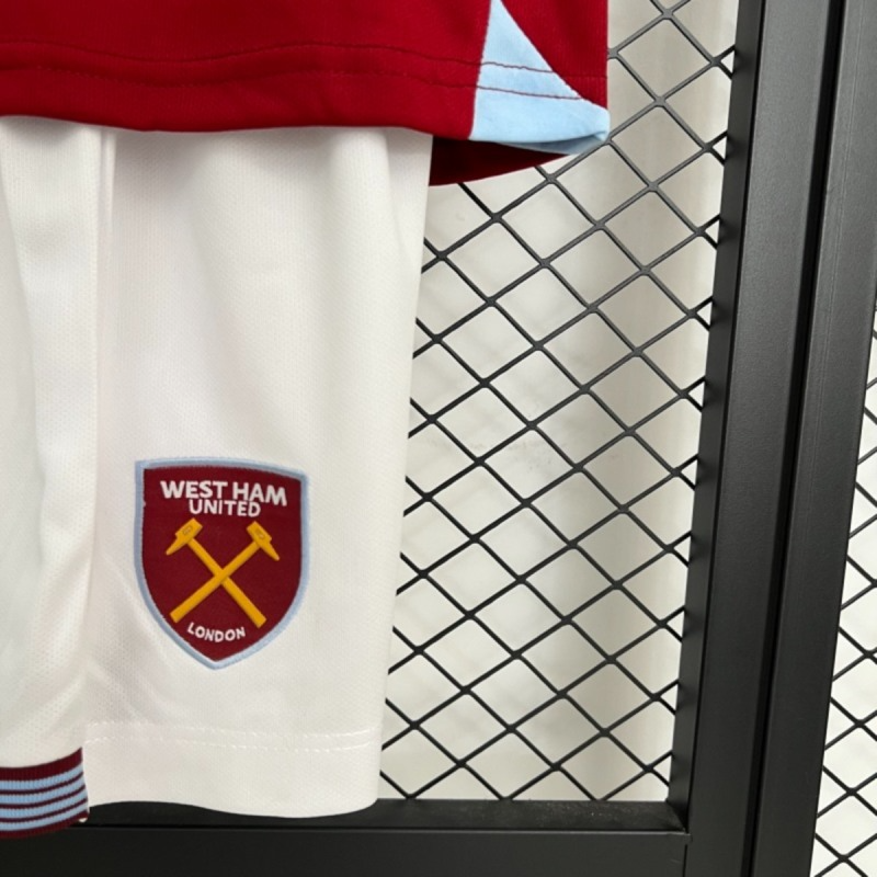 2025/26 West Ham United Home jersey kids Kits size: 16-28