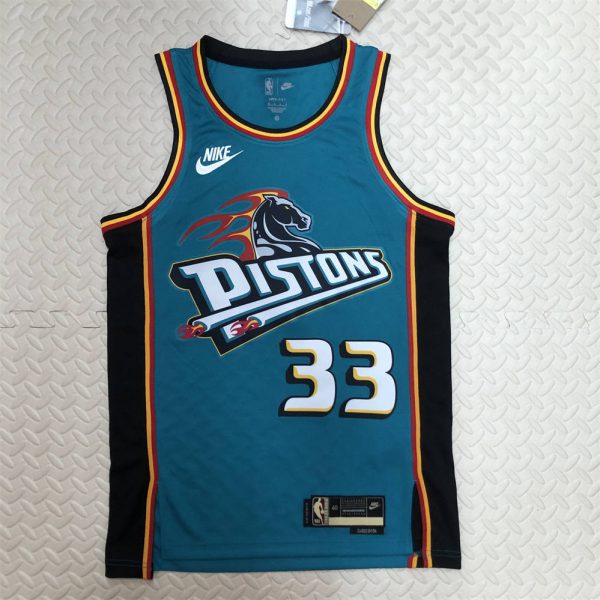 NBA Detroit PIstons Round Neck jersey HILL#33 S-XXL