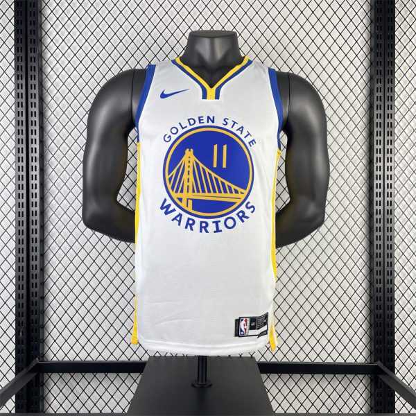 NBA Golden State Warriors 2023 V-Neck White Jersey THOMPSON#11 S-XXL