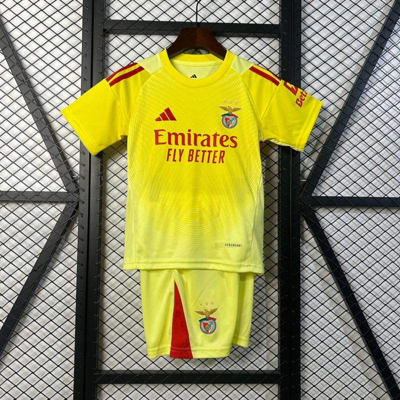 2025/26 Benfica Goalkeeper Yellow jersey kids Kits size: 16-28