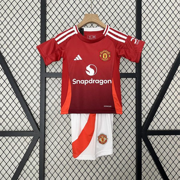 24/25 kids Manchester United Home jersey Kid Kits Size 16-28