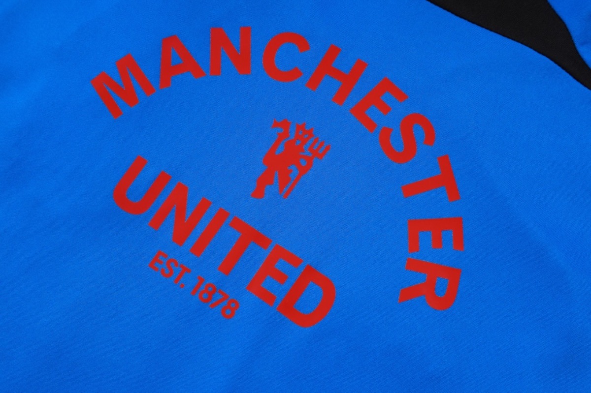 2026 Manchester United Colorful Blue Training Set Shirtand Shorts