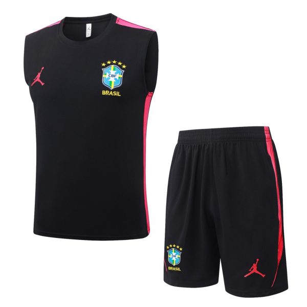 2026 Brazil Black Training Set Shirt and Shorts