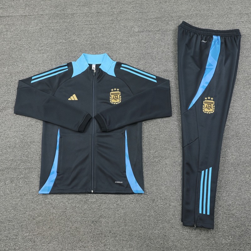 2024 Argentina dark grey Jacket Training Suit Set Football Team Shirt Sports Fashion