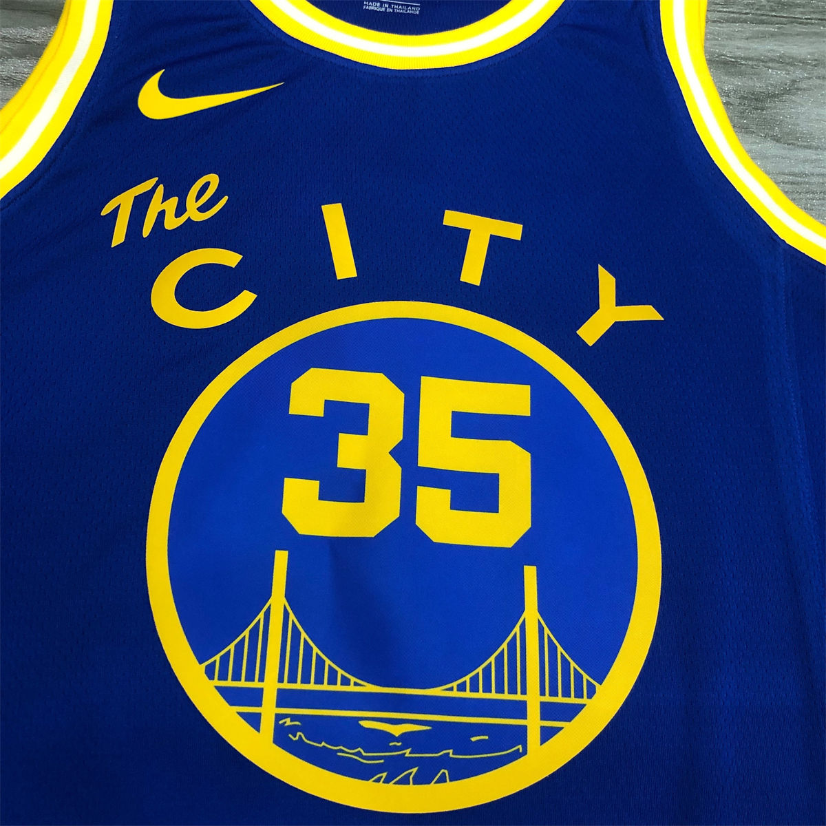 NBA Golden State Warriors Round neck Blue Jersey DURANT#35 S-XXL