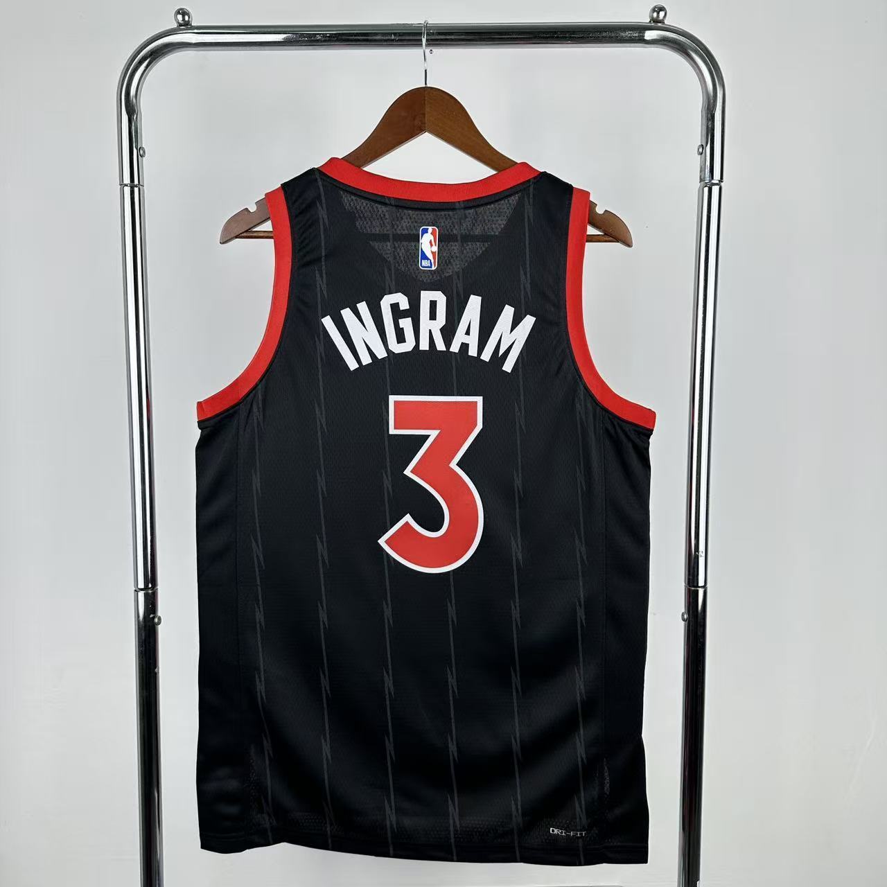 NBA Toronto Raptors V-Neck Black jersey INGRAM#3
