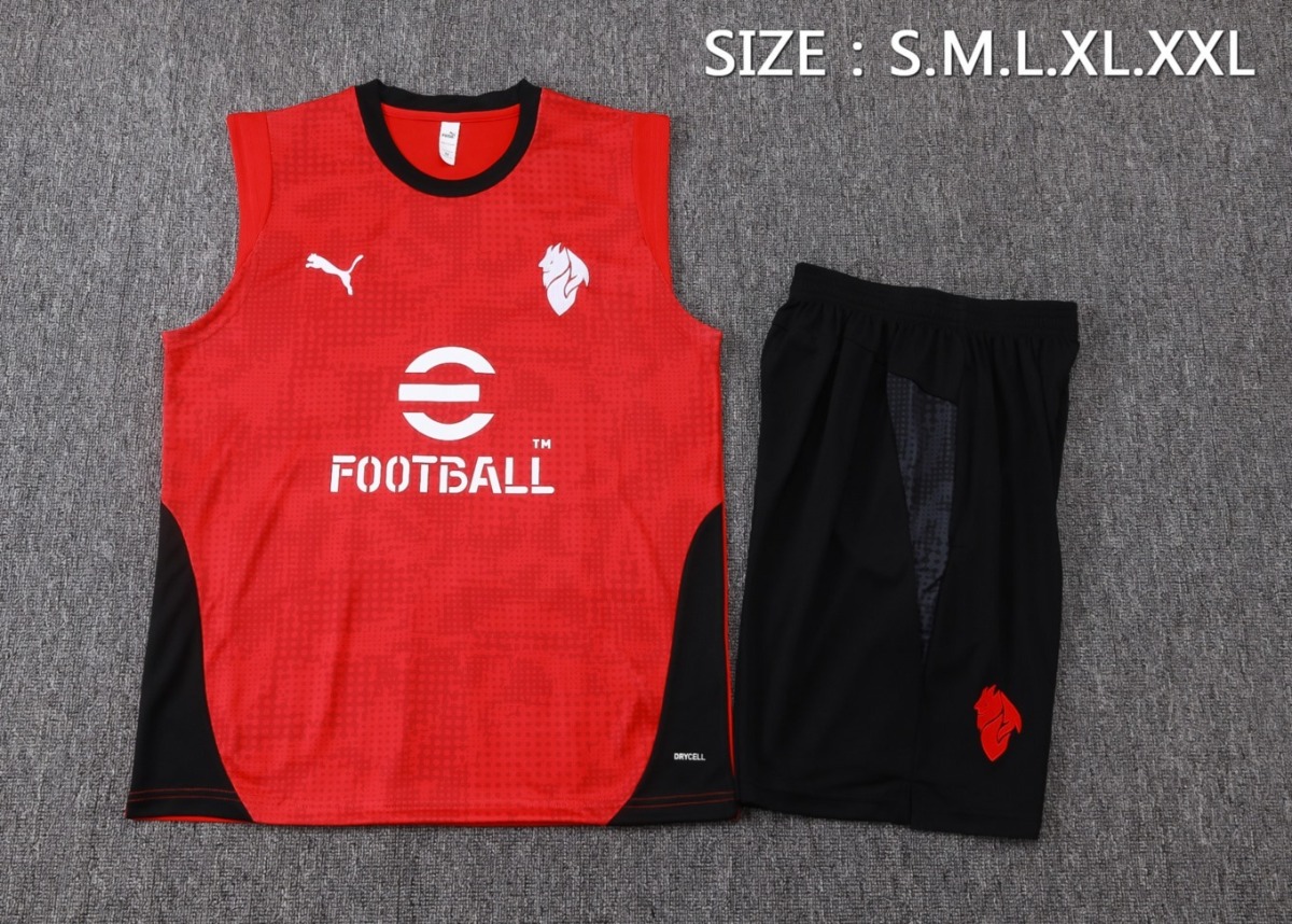 2026 AC Milan Red Training Set Shirt and Shorts