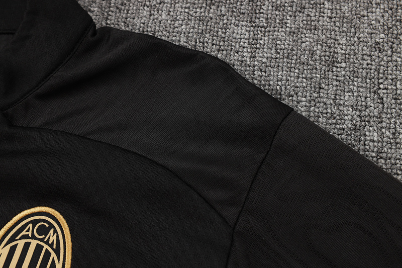 24/25 AC Milan Black Long-sleeved half-pull training kit Football team kit