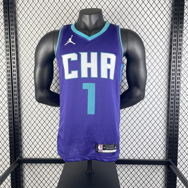 NBA Charlotte Hornets BALL#1 2019/20 Jordan Brand Purple Statement Edition Swingman Jersey S-XXL