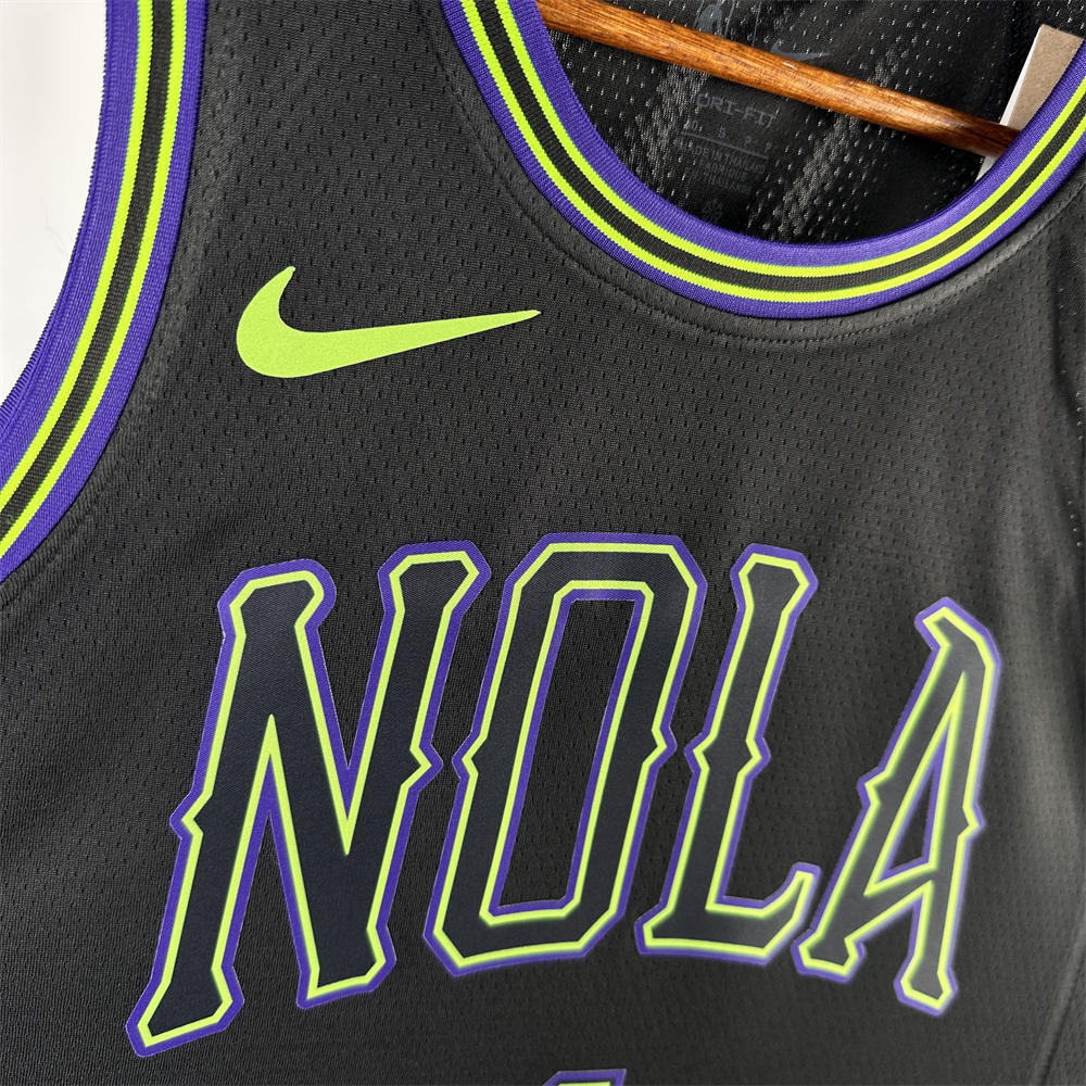 NBA New Orleans Pelicans 2024 City Edition Round Neck Black jersey WILLIAMSON#1 S-XXL