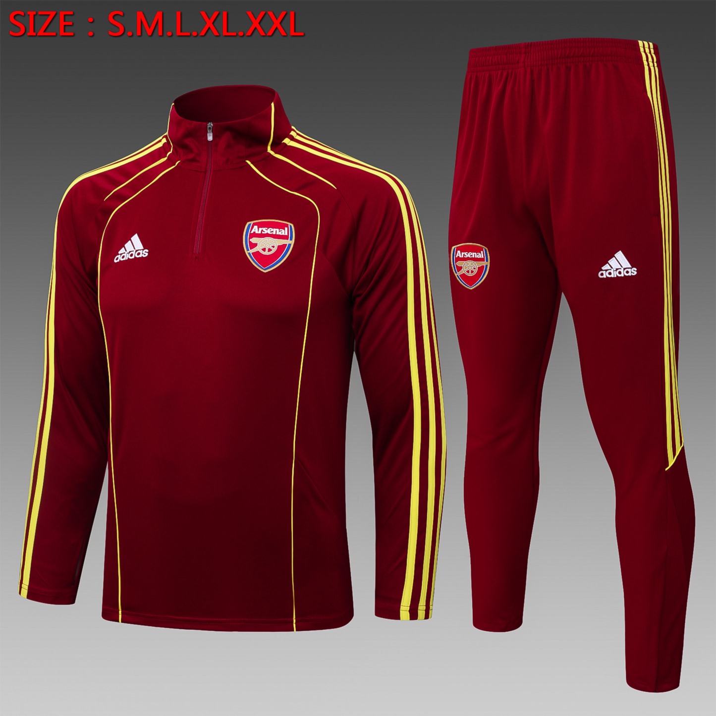 202526 Arsenal red Long-sleeved half-pull training kit Football team kit