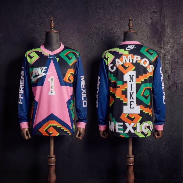 Retro Mexico Jorge Compos Goalkeeper jersey Long Sleeve Fan Version