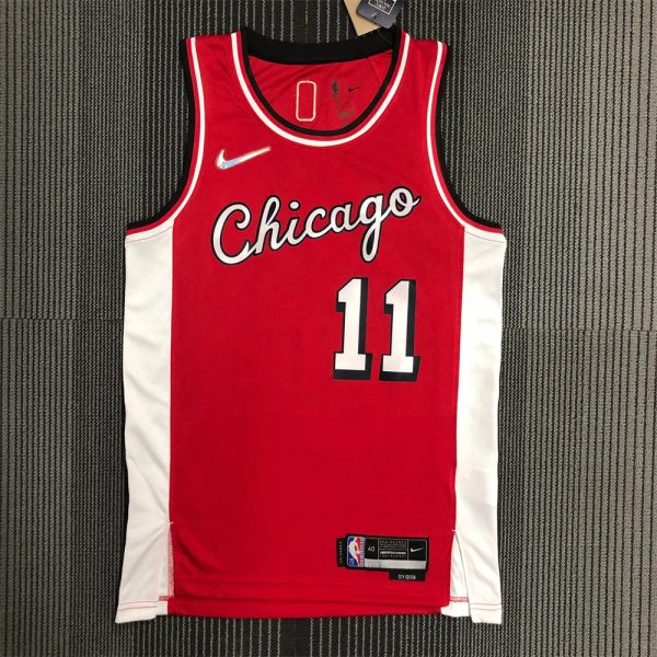 NBA Chicago Bulls Round Neck Red 75th anniversaryJersey DeROZAN#11 S-XXL