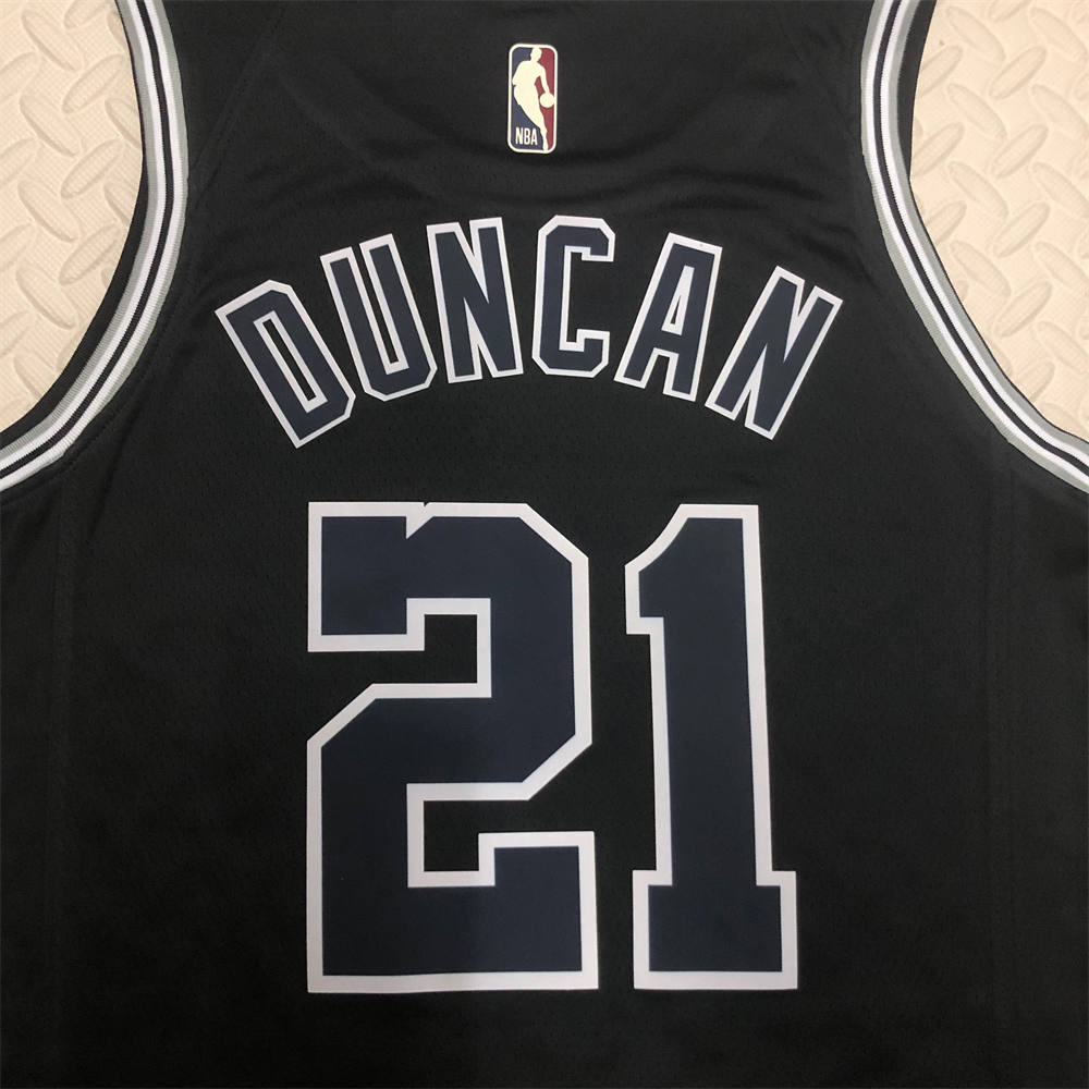 NBA San Antonio Spurs Round Neck Black jersey DUNCAN#21 S-XXL