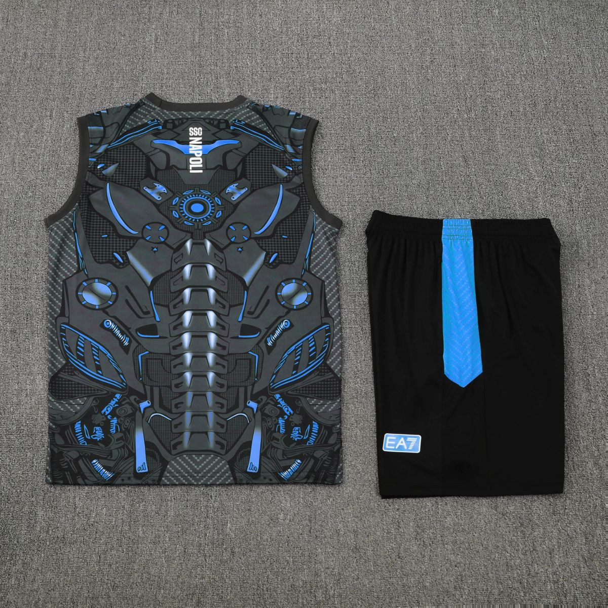 2025/26 Napoli Training Black Vest kids Kits size: 16-28