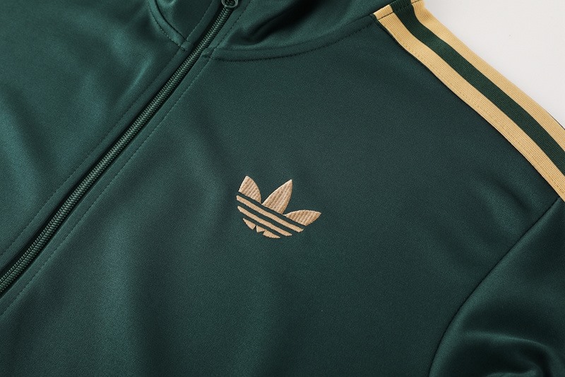 2024 Adidas Green Jacket Training Suit Set Football Team Shirt Sports Fashion