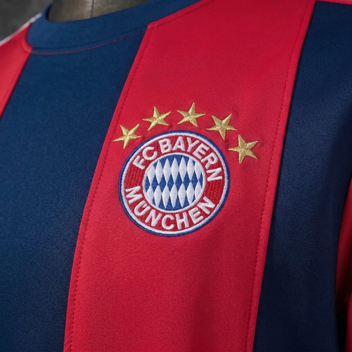 2025/26 Bayern Munich Long Sleeve Red & Cyan Sweatshirt