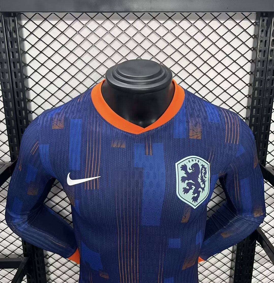 24/25 Netherlands Euro Away Long Sleeves Jersey Player Version