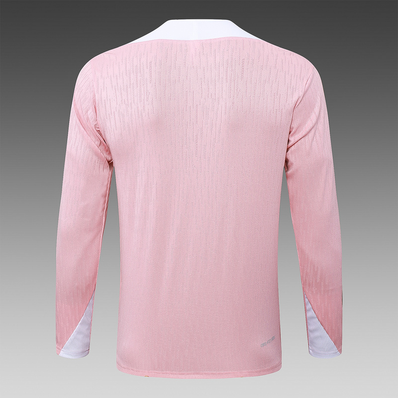 24/25 Paris Pink Long-sleeved half-pull training kit Football team kit