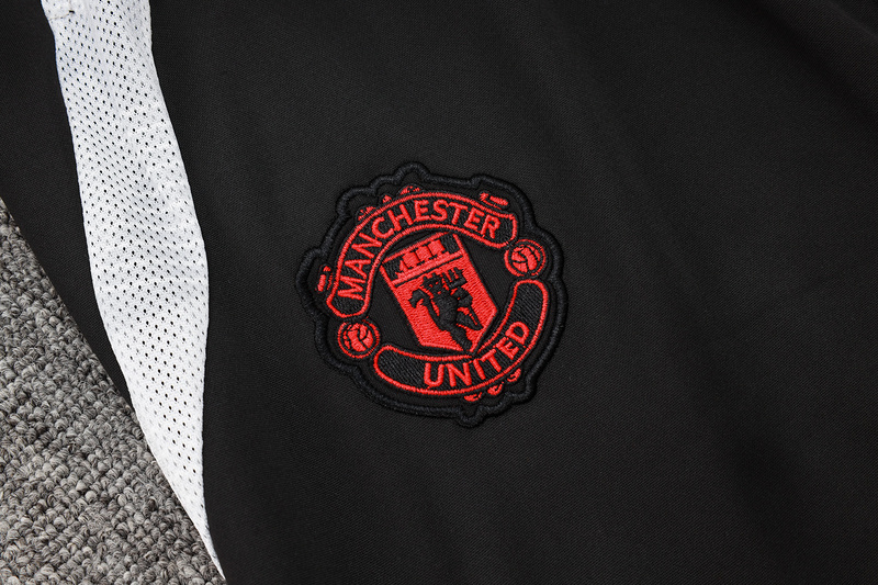 24/25 Manchester United Black Long-sleeved half-pull training kit Football team kit